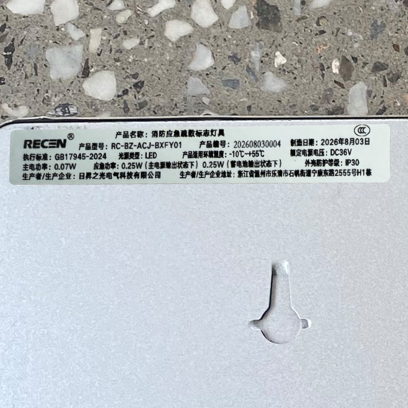 日昇之光(RECEN)RC-BZ-ACJ-BXFY01 消防应急疏散标志灯具 防护等级:IP30 (计价单位:个)高清大图