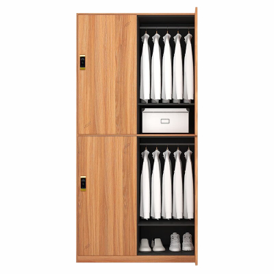 豫仲迈 密码锁钢制仿木纹更衣柜四门储物柜/台