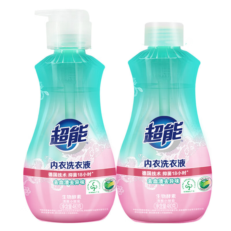 超能480g超能内衣洗衣液(CX)(2 瓶装)