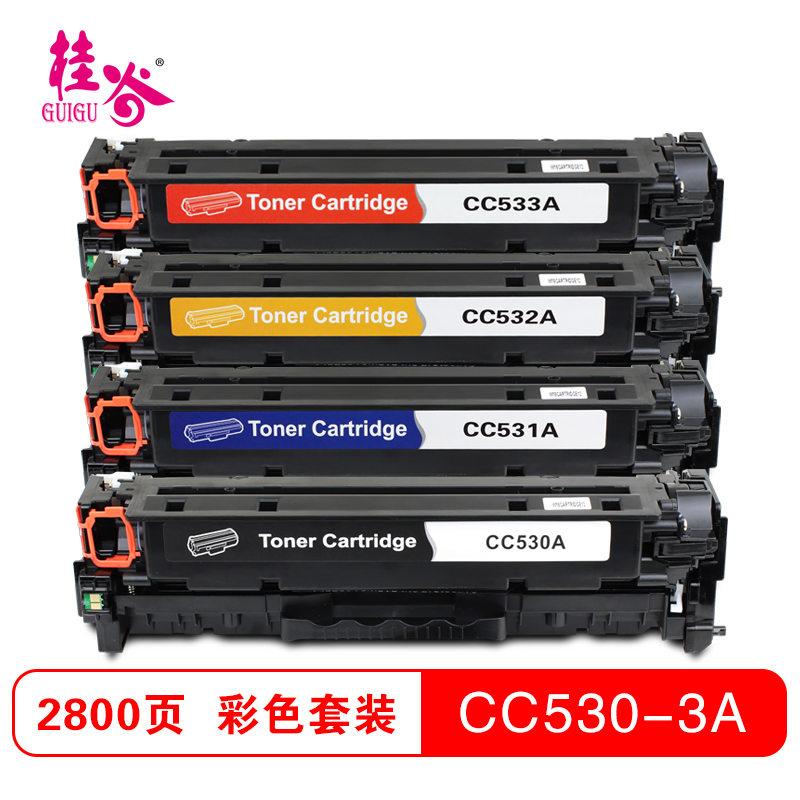 桂谷(GUIGU)彩色硒鼓CC530A-533A适用HP Color Laserjet CM2320等高清大图