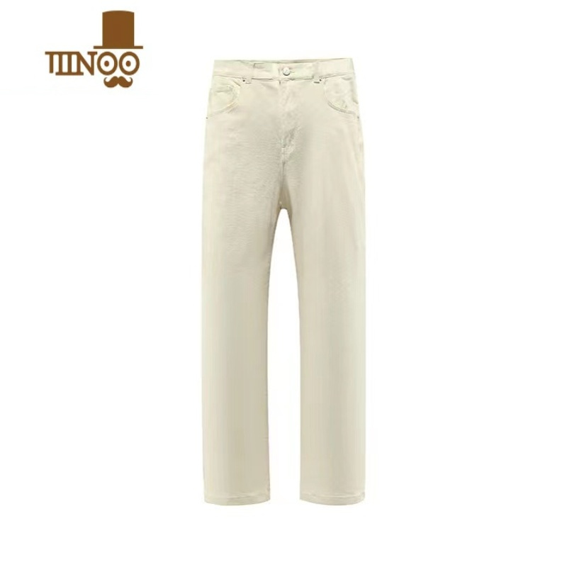 YANXU停机坪 黑色牛仔长裤潮牌男女修身高街百搭水洗直筒裤