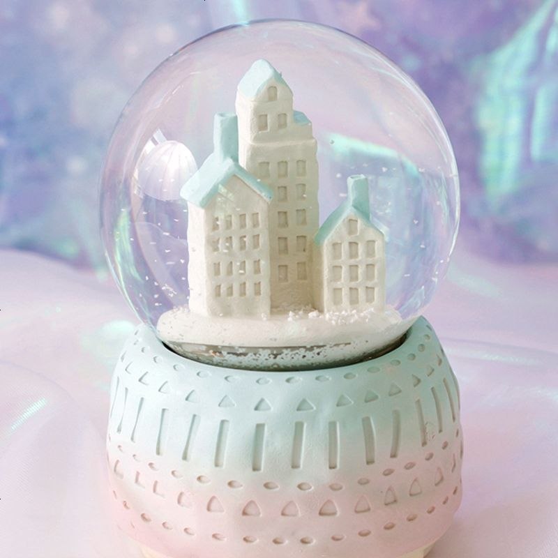 ins北欧风梦幻独角兽水晶球音乐盒创意摆件卡通可爱唯美女生礼物