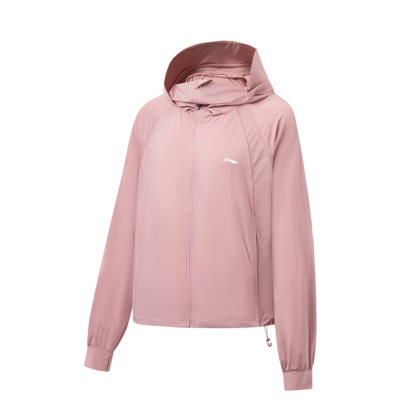 李宁0光防晒衣|女夏季2023新款速干冰丝上衣连帽防紫外线运动外套