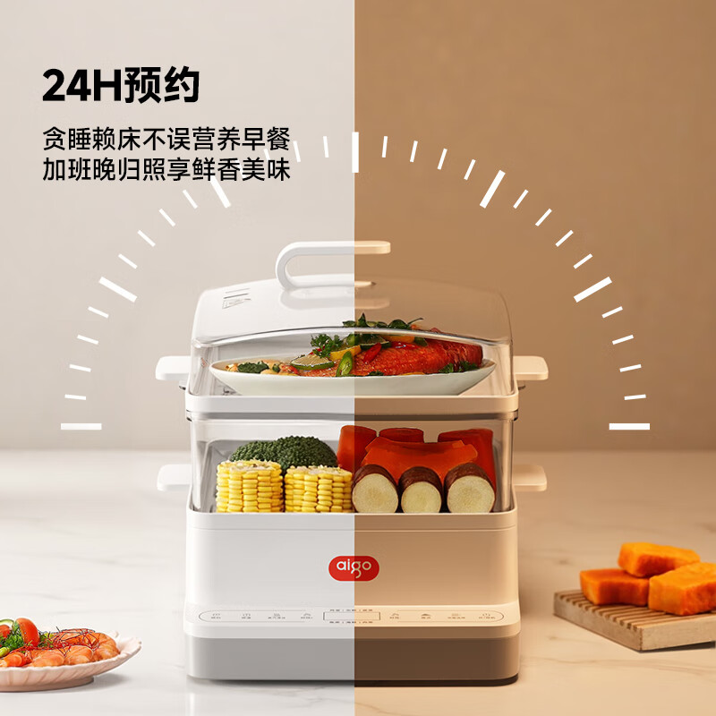 爱国者 电蒸锅炖蒸一体家用多功能18L电蒸锅 ADZG-80W01(18L)高清大图