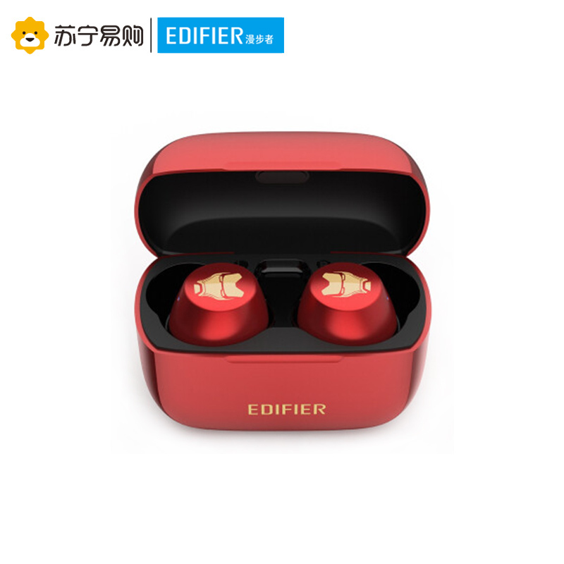 Edifier/漫步者 W3 漫威版真无线蓝牙耳机 双耳入耳式迷你运动跑步防水华为小米苹果手机通用 钢铁侠版