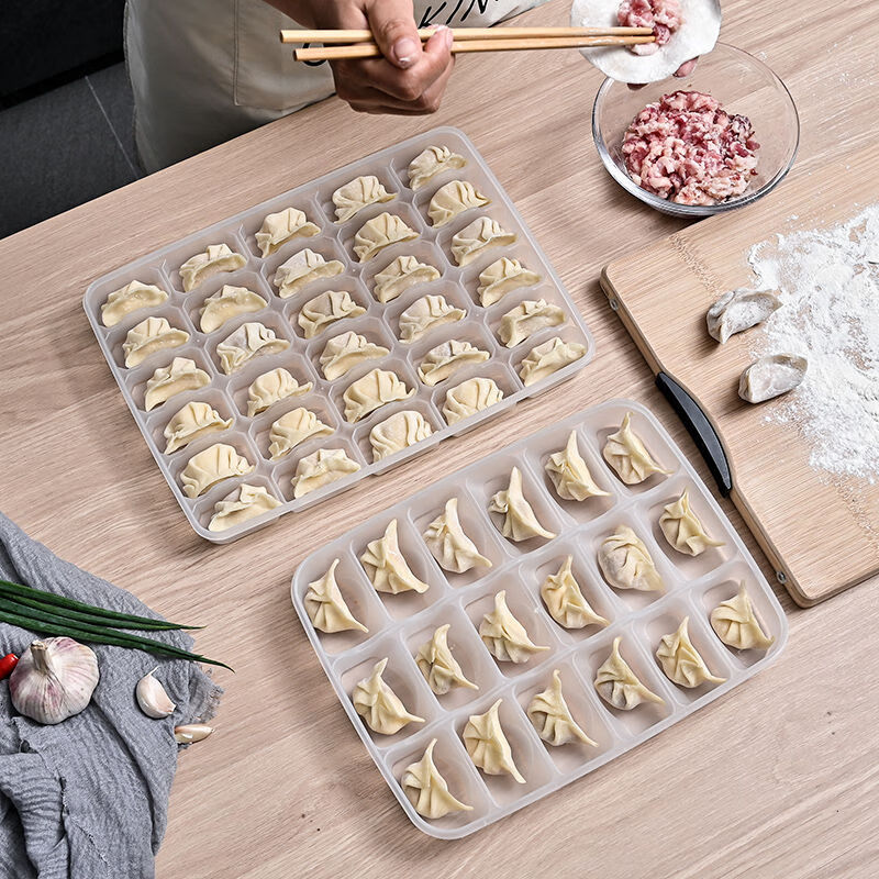 维诺亚饺子盒厨房冰箱保鲜盒多层速冻饺子收纳盒家用托盘鸡蛋盒水饺盒子高清大图