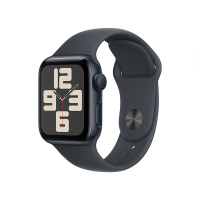 MXEX3CH/B Apple Watch SE GPS 40 毫米午夜色铝金属表壳 午夜色运动型表带-S/M