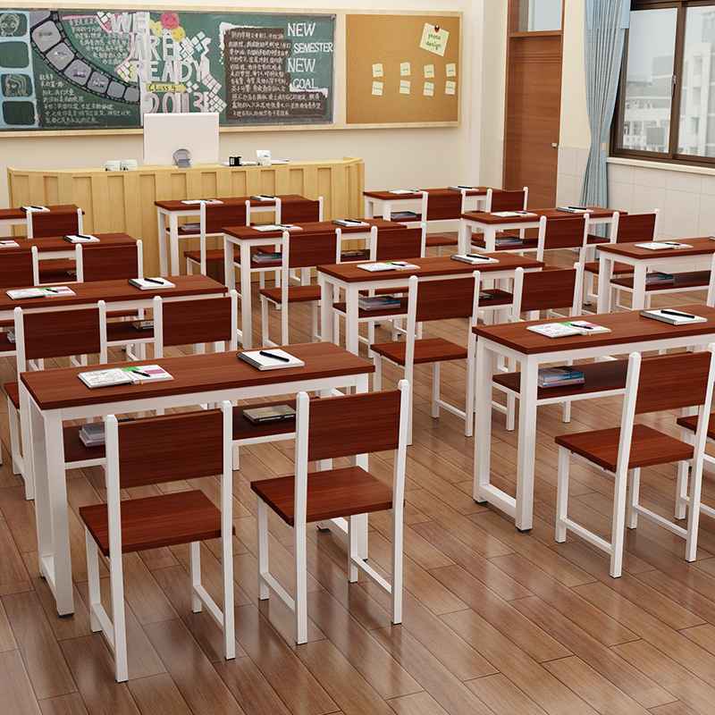 艺可恩学校辅导班托管班中小学生课桌椅双人培训桌组合补习班桌子教室