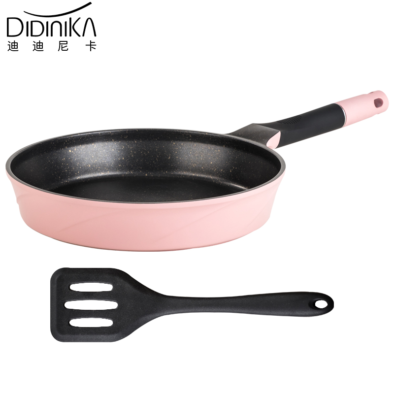 迪迪尼卡(Didinika) 麦饭石平底锅28cm无油烟不粘锅煎锅合金复底圆形煎锅高清大图