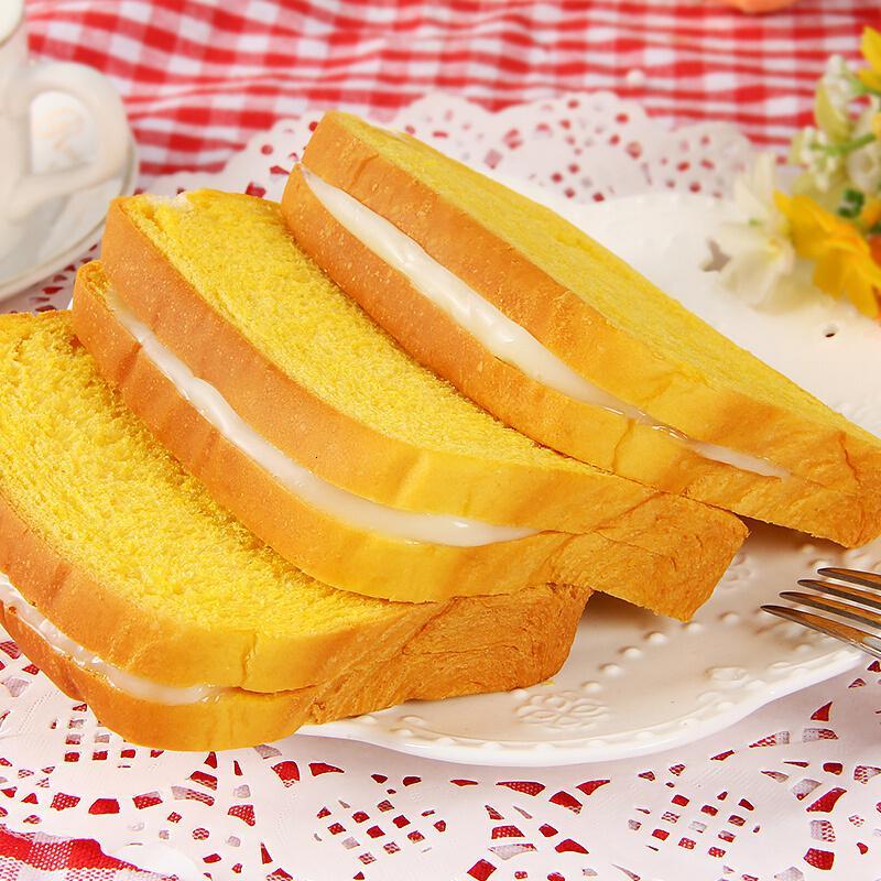 广东葡记 南瓜乳酪味软吐司夹心面包 1000g