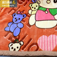 春夏婴儿毛毯双层加厚珊瑚绒幼儿园小毯子儿童被子办公室午睡盖腿三维工匠 其他尺寸 桔色1.2X1.3米2.5斤