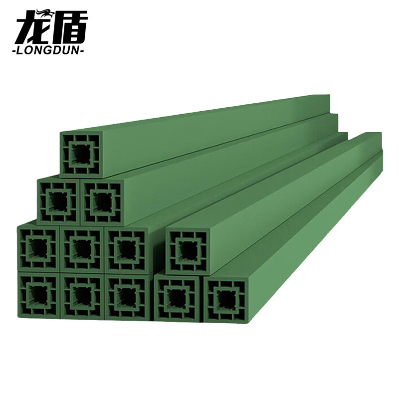 龙盾复合型加厚枕木回字形抗压枕木垫块仓储垫木军绿色12*12*200cm