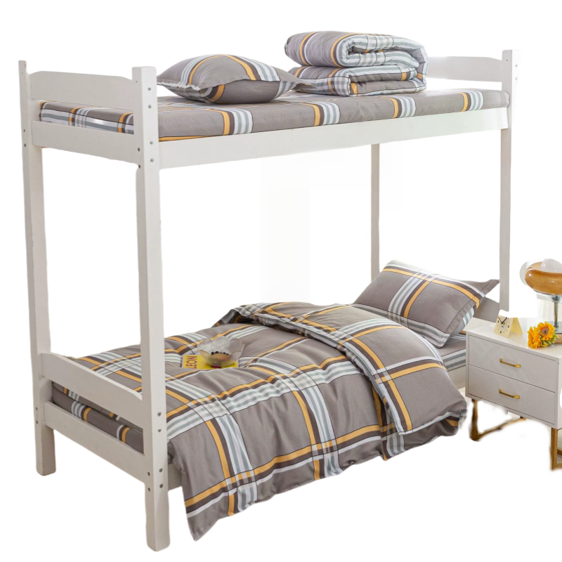 铭思沃床单款六件套1.2米床 灰大格 套高清大图