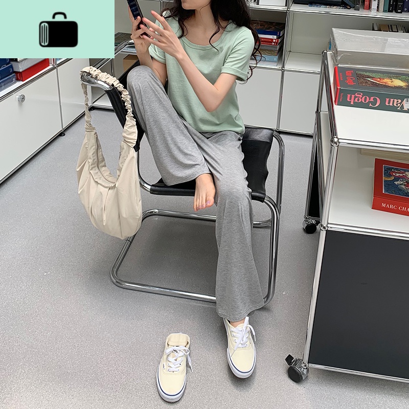 SEOUL极简风搭配单品bag~韩系极简主义少女慵懒百搭褶皱饺子包包NEWLAKE高清大图