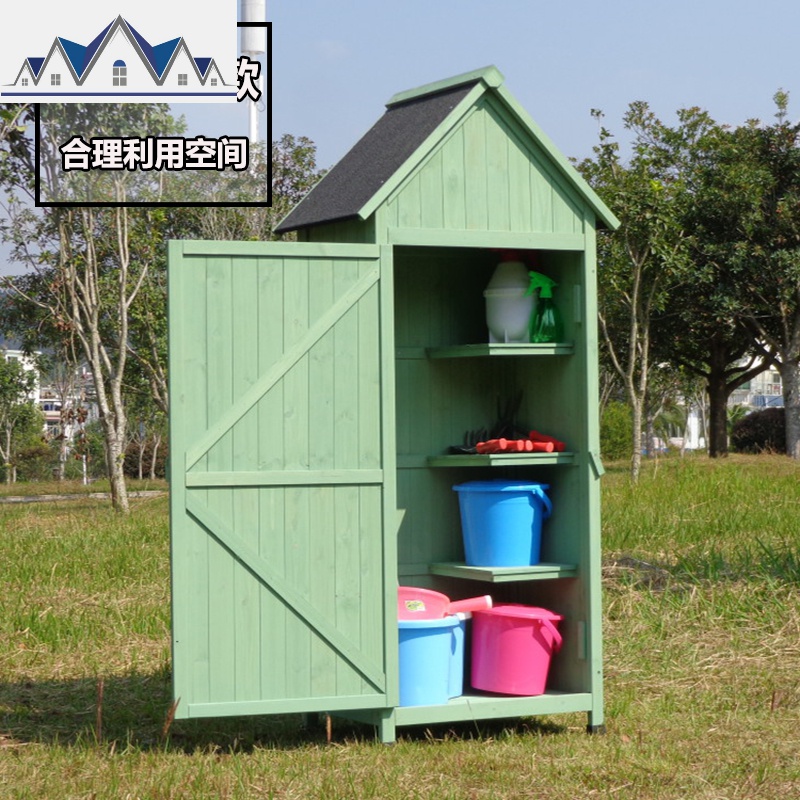户外收纳柜花园庭院园艺工具箱防水防晒露天欧式储物柜杂物柜 三维工匠高清大图