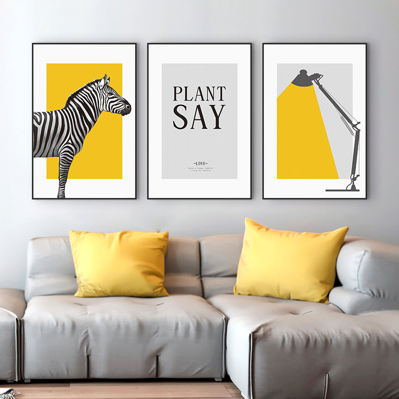 客厅装饰画现代简约ciaa轻奢挂画北欧沙发背景墙三联1