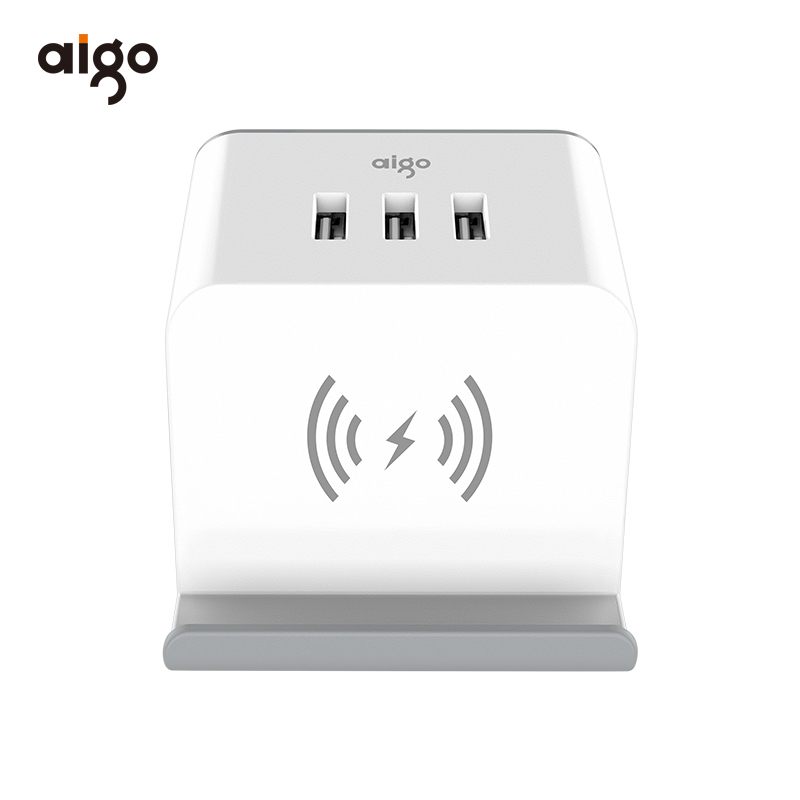 aigo爱国者无线充充电器 电源适配器三星小米通用用 苹果华为 2位+3个USB M0230Q