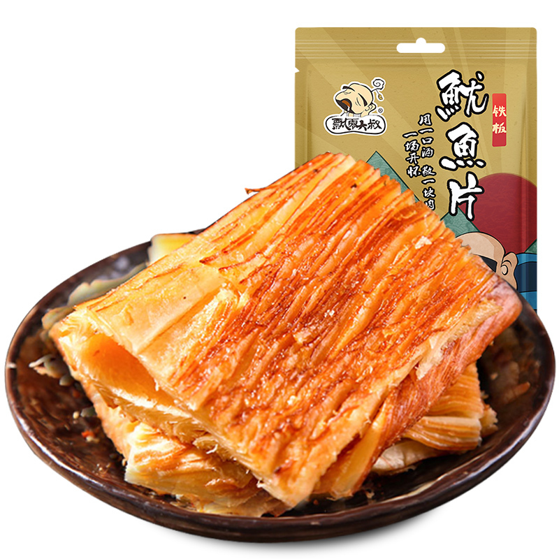 飘零大叔海味零食铁板鱿鱼片100克