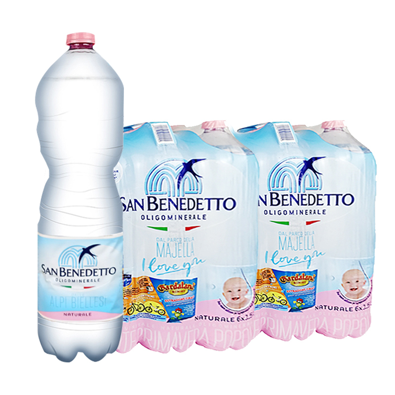 2件装|SAN BENDETTO 圣碧涛无气矿泉水1.5l*6瓶