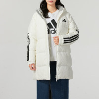 阿迪达斯 （adidas）羽绒服男款女款新款中长款过膝运动外套加厚保暖夹克JG3838 ZP L JG3856/白色