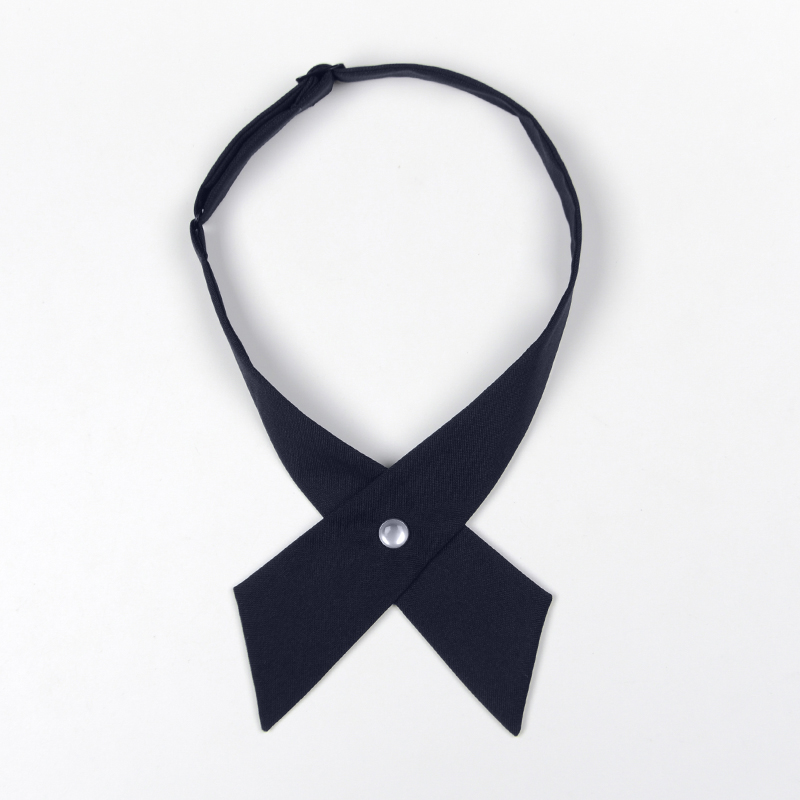 盛世尼曼jk小领带学生制服十字交叉领结酒红色领花女式女生校服衬衫