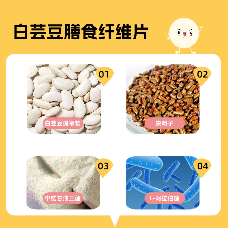 [买3送I]白芸豆膳食纤维片28克/盒餐前片大餐救星拦截计划压片糖果零食高清大图