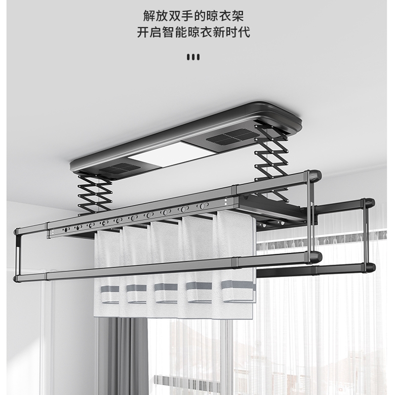 法耐智能电动晾衣架遥控升降晒衣架阳台双杆自动家用凉衣架烘干伸缩杆