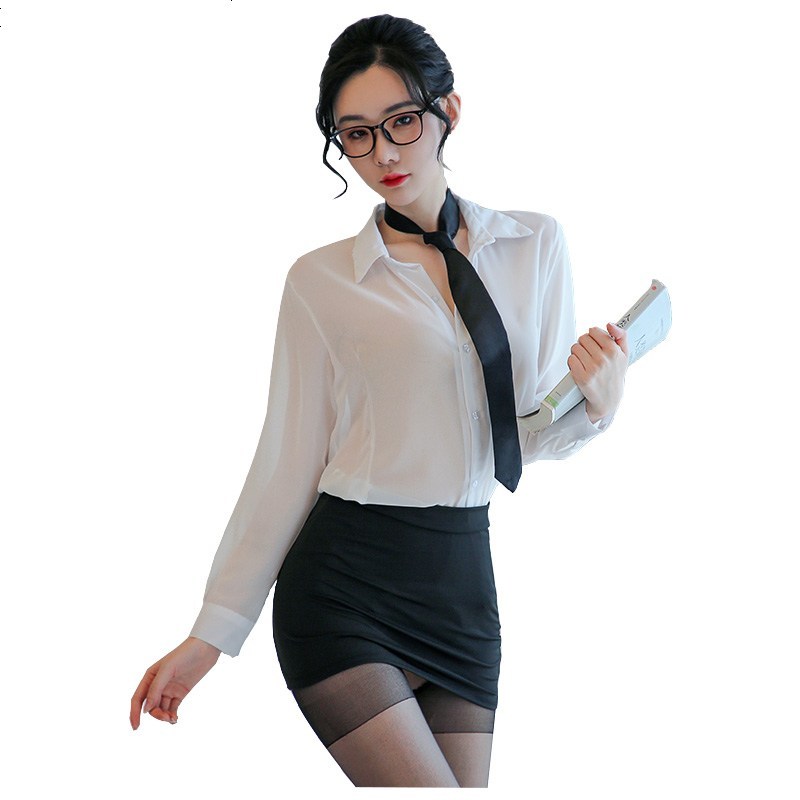 白织鸟新款情趣内衣紧身包臀衬衣裙秘书教师诱惑套装夜店家居服t裤