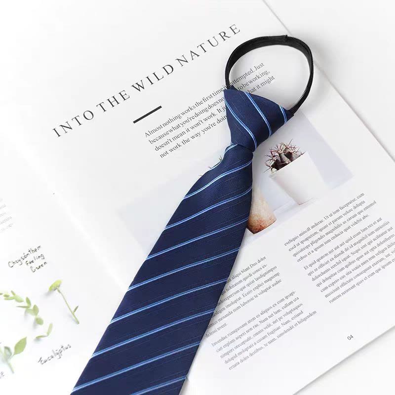 天富星新款工装拉链制服领带 红色 条图片