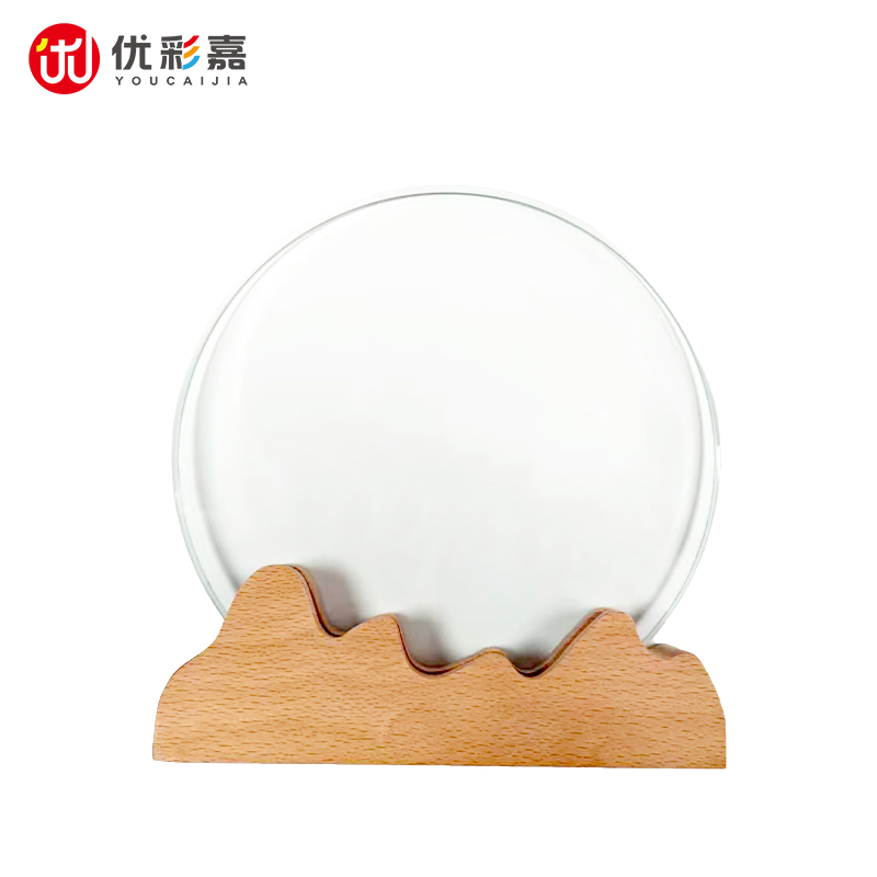 优彩嘉 奖杯 望月原木水晶款 J-08 个高清大图