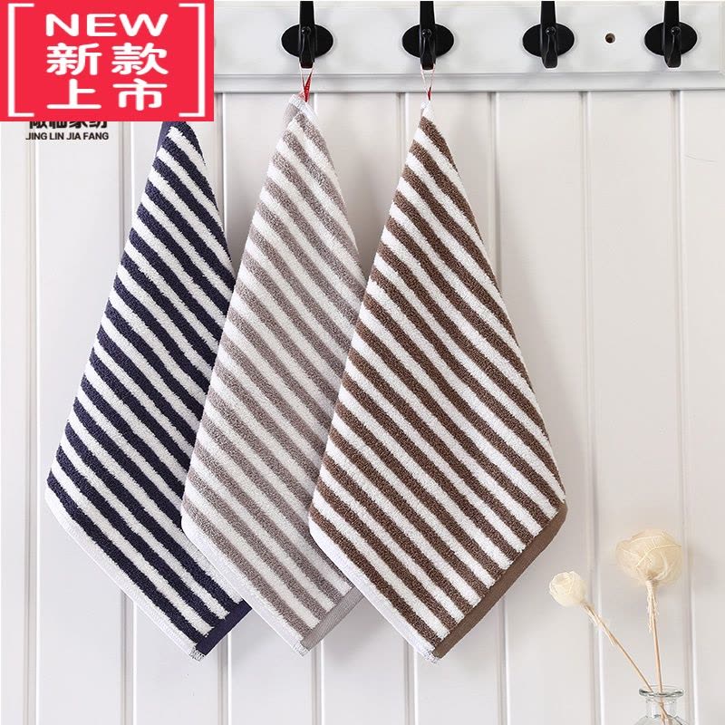 可莉允洗脸 小方巾毛巾家用男士手巾大人男儿童擦脸专用小号3条图片