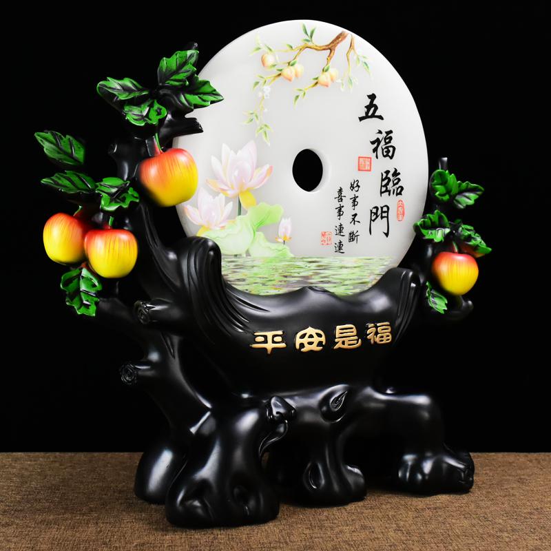 美帮汇五福临摆件创意家居客厅电视酒柜玄关隔断装饰搬家乔迁新居礼品高清大图