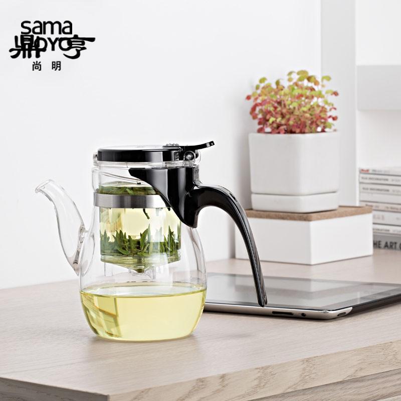 鼎亨飘逸杯耐热玻璃茶壶茶具全过滤加厚泡茶壶玲珑杯子花茶壶茶道