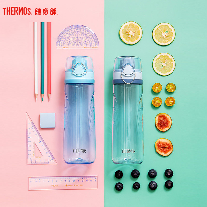 膳魔师(thermos)塑料杯TCSI塑料运动水杯大容量带盖可拆卸户外便携Tritan水杯
