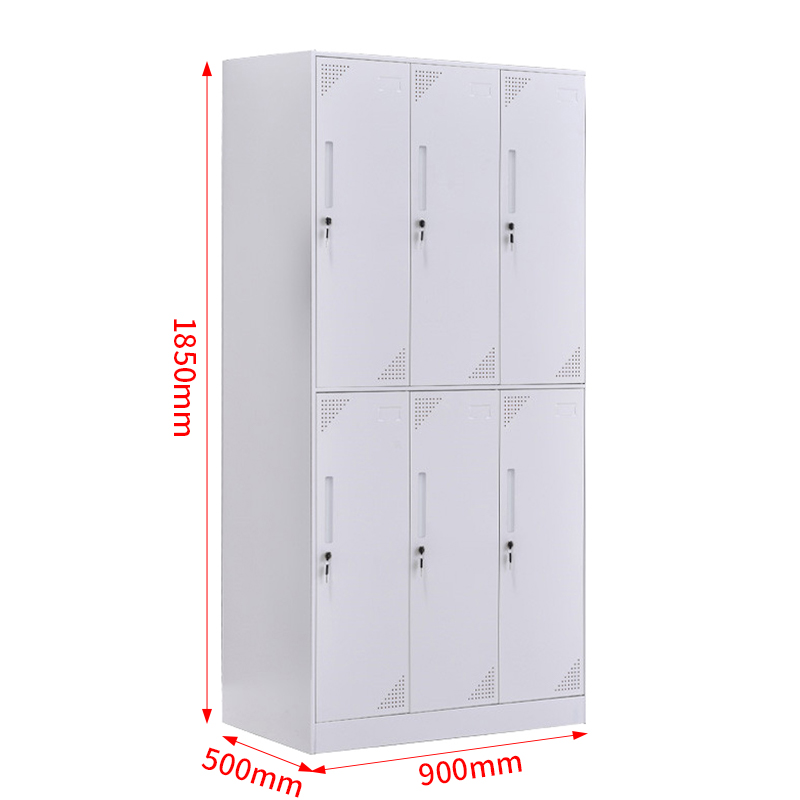 臻远 ZY-GYGC-16拆装更衣柜窄边储物柜 纯白色六门高清大图