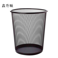 鑫升顺加厚铁网垃圾桶家用金属防锈垃圾篓办公室铁丝网废纸篓无盖大号（18L)