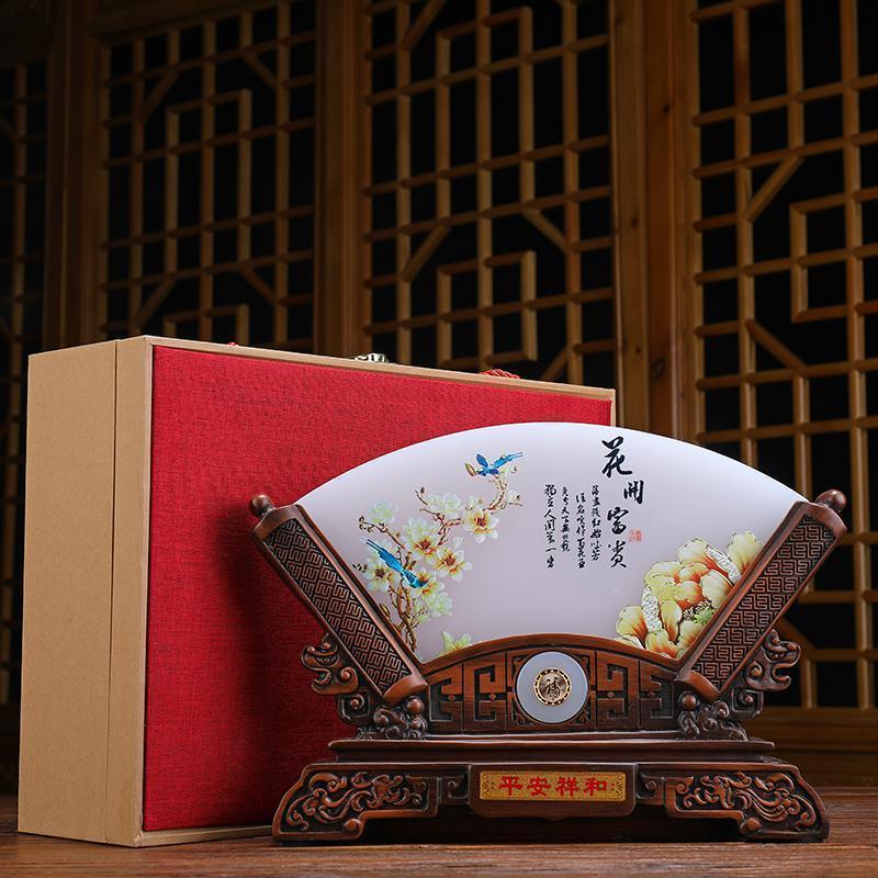 家居客厅电视酒柜新中式玉石摆件家庭玄关茶几装饰品搬新家房_360