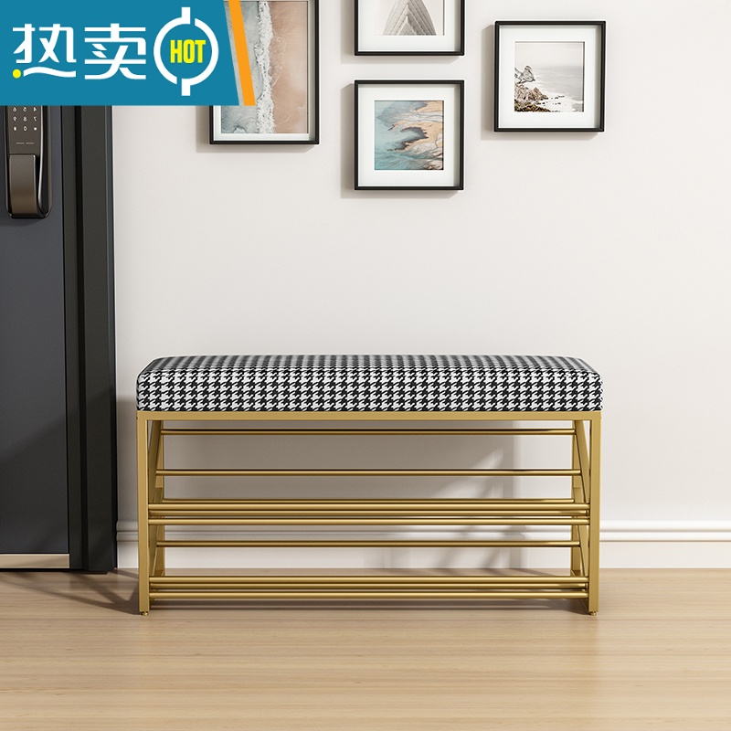 敬平进门换鞋凳家用长条凳窄小门口斜放可坐两层换鞋凳简易收纳鞋凳小收纳凳高清大图