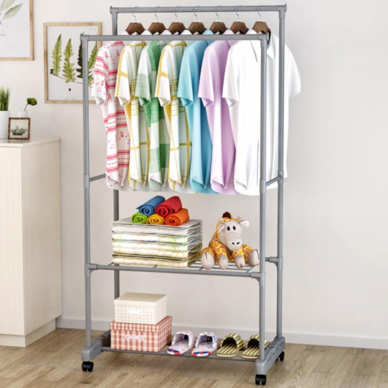 晾衣架落地折叠ciaa室内家用阳台伸缩凉衣架简易挂衣杆多功能晒被子