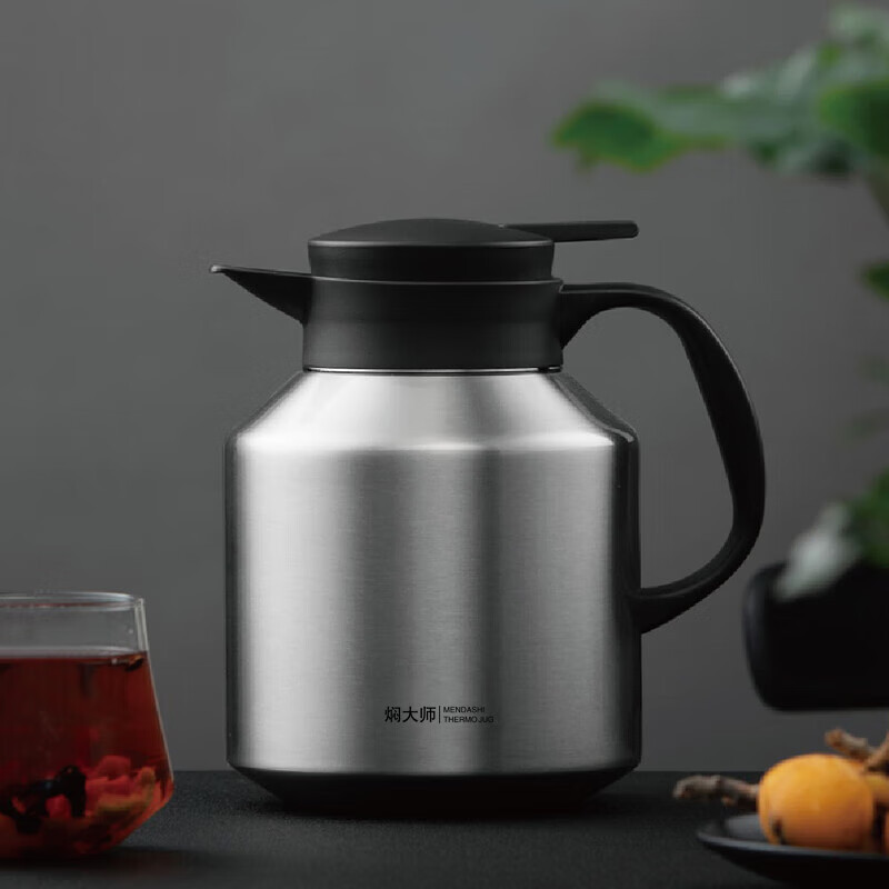 焖大师(MENDASHI)M1800B家用保温水壶大容量热水瓶保温壶 真空保温壶 竹青色1700ml高清大图