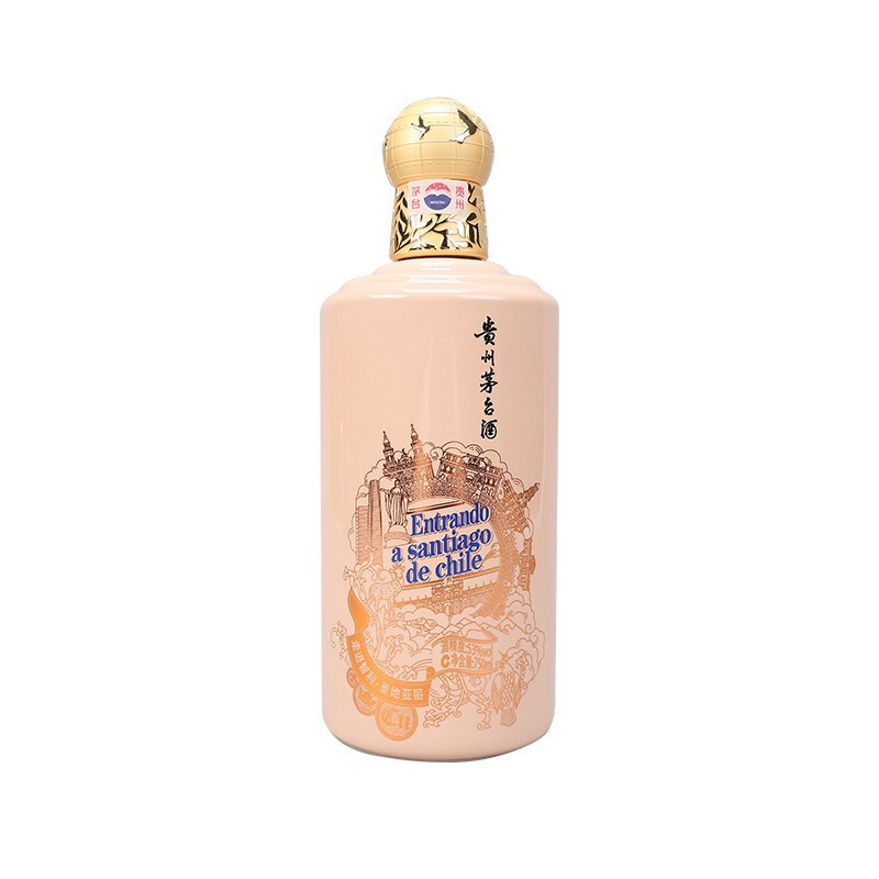 贵州茅台酒 53度 酱香型白酒 茅台走进系列 750ml 走进智利·圣地亚哥