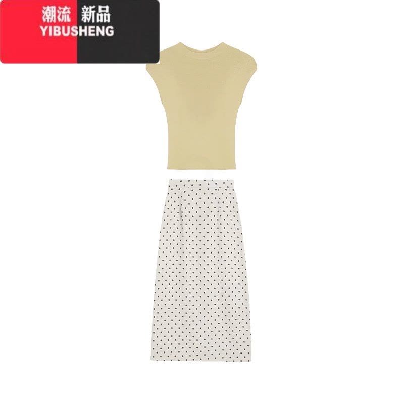 YIBUSHENG波点小众设计风情万种的连衣裙子女季2024新款适合小个子的穿搭图片