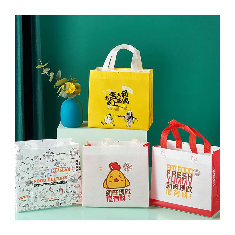 无纺布袋外卖袋小龙虾袋手提袋覆膜无纺布包装袋防水