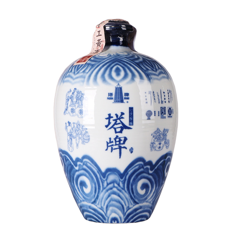 塔牌绍兴黄酒二十年陈酿花雕酒5L礼盒装手工冬酿糯米黄酒加饭酒10斤珍藏送礼