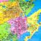 [正版]黄岛区地图 仿红木挂杆 1.1×0.8米 覆膜防水 山东省地图出版社