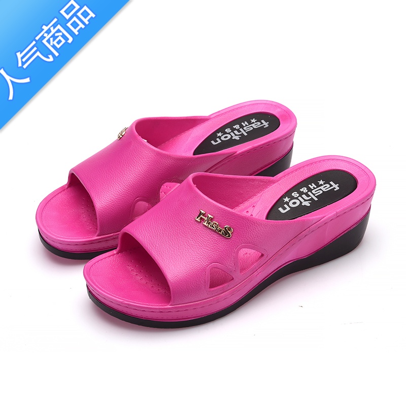 SUNTEK拖鞋女夏外穿夏季韩版休闲厚底高跟舒适防滑增高家居女士凉拖T高清大图