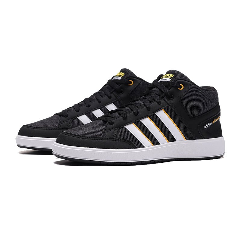 [自营]adidas男鞋板鞋高帮帆布球休闲运动鞋F34252 F34252黑色/白色