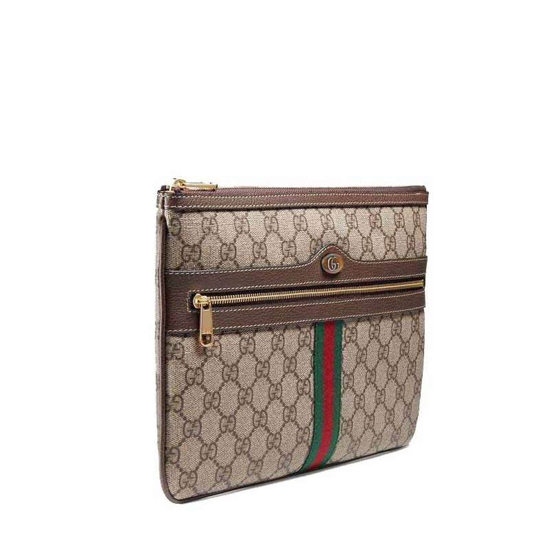 [优享]GUCCI 古驰 女士卡其色高级人造帆布手拿包 517551-96IWS-8745