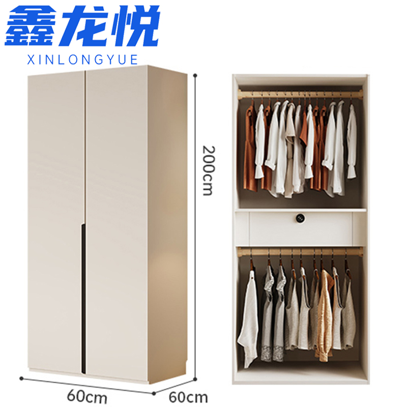 鑫龙悦衣柜两门台高清大图