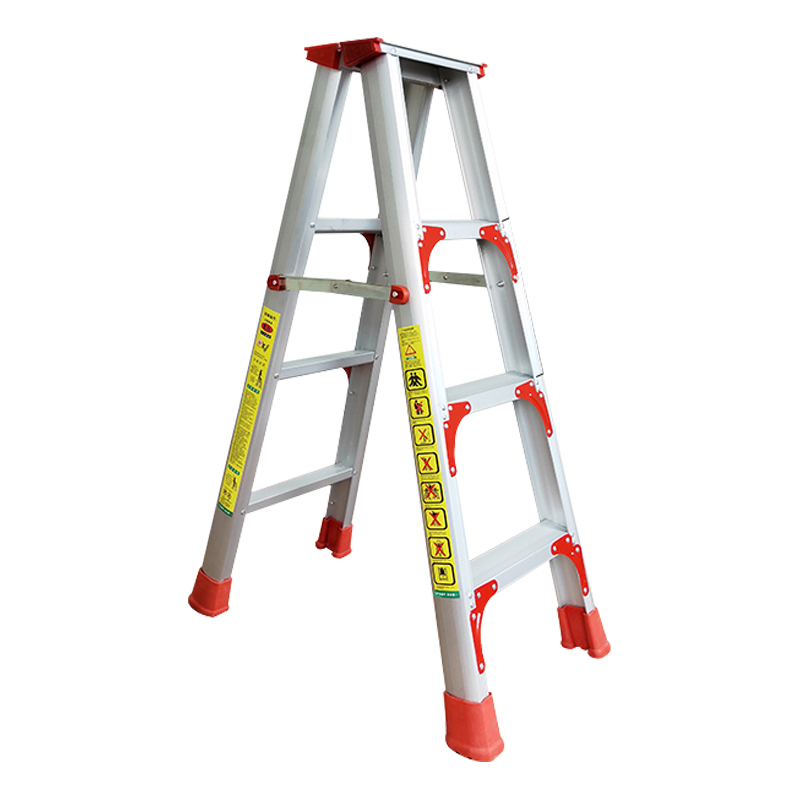 翌嘉YJ-20165铝合金人字梯家用折叠梯双面扶梯加厚四步梯1.2米高清大图